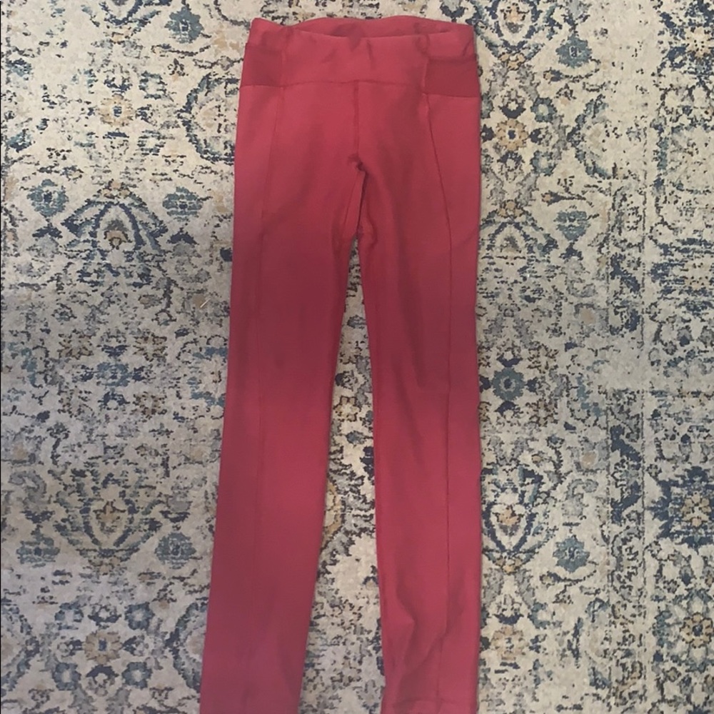 red lululemon leggings